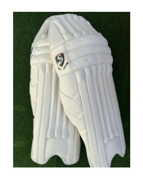 SG Cricket Batting Pads Mens New TEST White