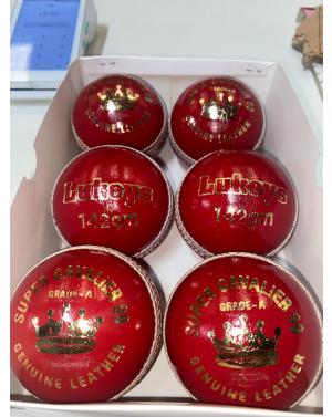LUKEYS SUPER CAVALIER 99 RED LEATHER CRICKET BALL