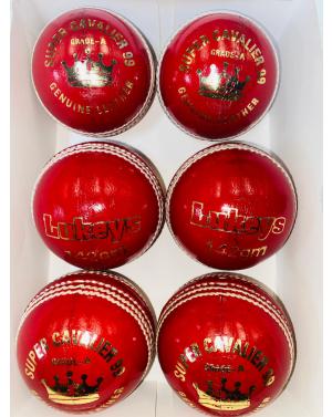 LUKEYS SUPER CAVALIER 99 RED LEATHER CRICKET BALL