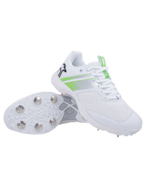 Kookaburra KC 3.0 Spike Cricket Shoes (White/Lime)