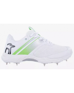 Kookaburra KC 3.0 Spike Cricket Shoes (White/Lime)